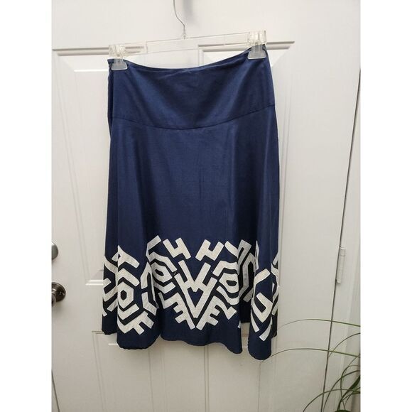 Michael Kors Navy A-Line Flare Skirt‎ Size 4 - Picture 2 of 4